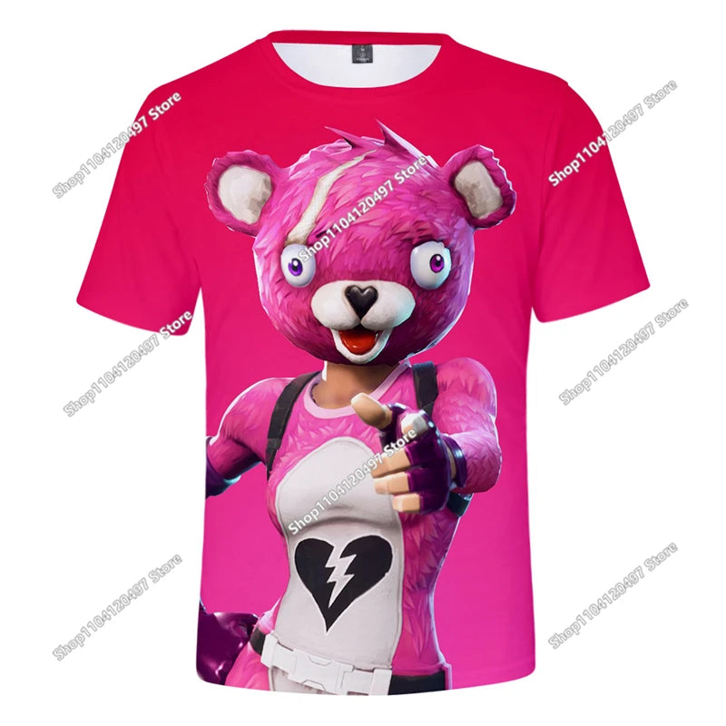 Halloween Peely 3D T-shirt Boys Girls Christmas Fortnite Tees Battle Royale Streetwear Kids Victory Game Men T Shirt Clothes
