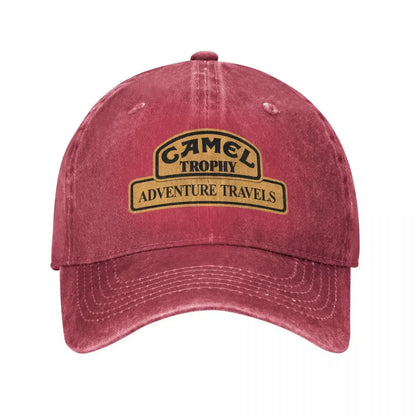 Retro Camel Trophy Racing Baseball Cap Men Women Distressed Denim Snapback Hat Outdoor Summer Unstructured Soft Caps Hat