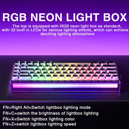Teclado mecânico gaming com fios AULA HERO68 HE, switches magnéticos, Rapid Trigger, taxa de polling 8K, RGB, para esports