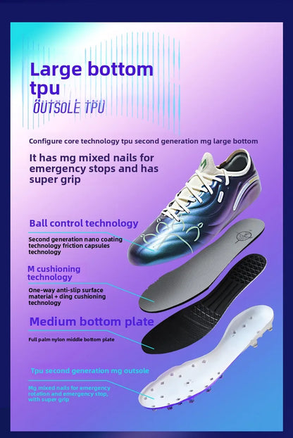 Kelme Adult Football Shoes MG Short Nail Men's Training Football Boots Professional Competition Grass-Specific Soccer Shoes