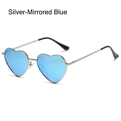 Heart-Shaped Sunglasses Heart Sun Glasses Shades Vintage 90s Glasses UV400 Protection Metal Frame Sunglasses Fancy Accessories
