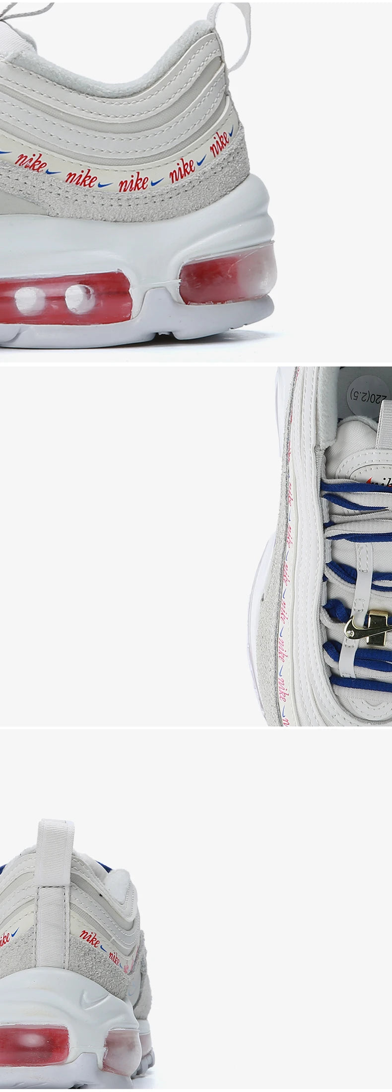 Nike Original AIR MAX 97 Damen-Low-Top-Sportschuhe mit Air-Dämpfung DC4013-001