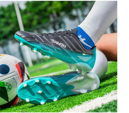 Double Star Adult Youth AG Soccer Cleats Non-Slip Durable Artificial and Natural Grass Football Shoes for Training and Matches Men Women
