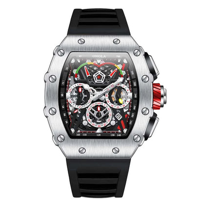 New Luxury Men Watch  ONOLA Fashion Fully Automatic Mechanical Watches Man Unique Design Waterproof Tape Watch Wristwatch