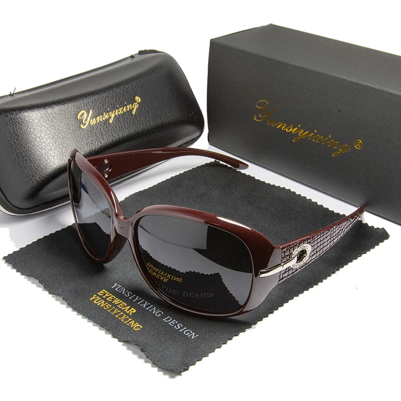 YSYX Polarized Women's Sunglasses Brand Designer Sun Glasses Fashion Classic Big Frame Glass Female Vintage Oculos De Sol ST2012