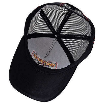 Unisex καπέλο Trucker με πλέγμα, κλασικό μοτίβο μοτοσικλέτας, αναπνεύσιμο καλοκαιρινό καπέλο μπέιζμπολ, καπέλο streetwear για άνδρες και γυναίκες