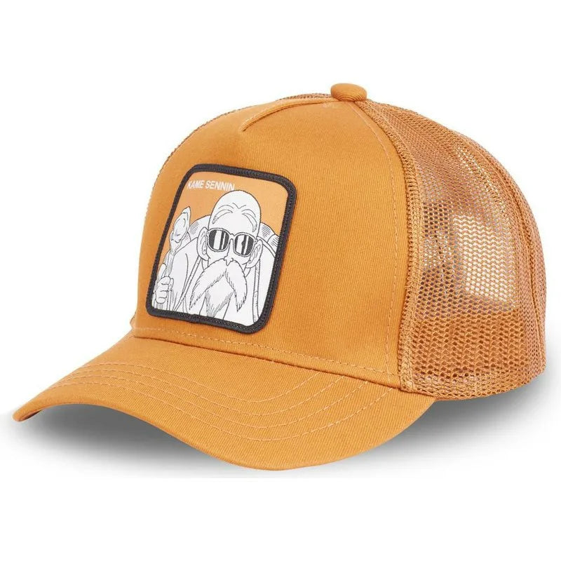Cappellino Dragon Ball Son Goku da viaggio estivo con visiera, da uomo, ricamato, stile hip-hop, visiera parasole, cappellino trucker regolabile in rete