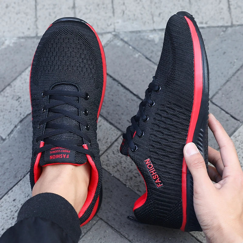 Adidași de alergare pentru bărbați cu plasă, sport, pentru sală, ușori, pantofi casual pentru bărbați, la modă, din tricot respirabil, încălțăminte de mers pe jos, mărimi 39-46