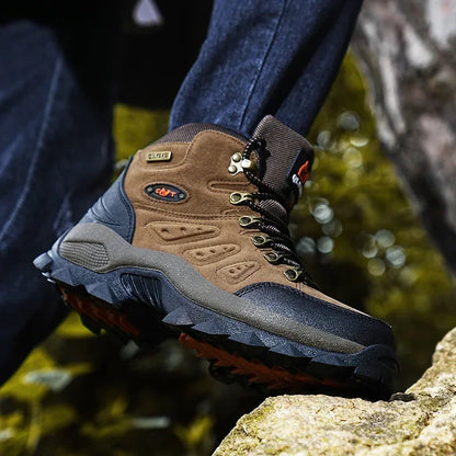 PLUS SIZE Unisex High-Top Adventure Sneakers Durable Grip Non-Slip Lace-Up Comfort Ideal for Outdoor Hiking Boots Men Footwear