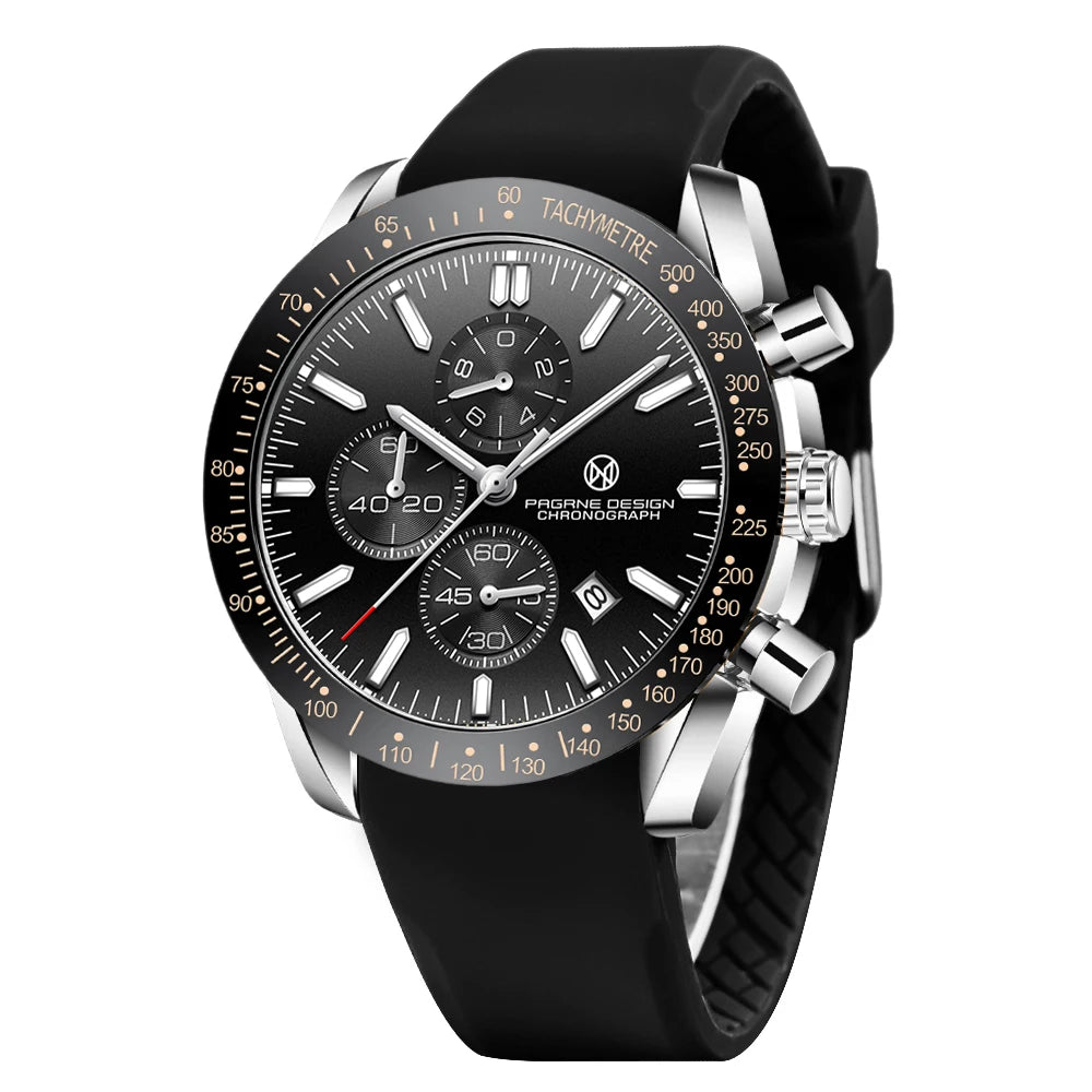 PAGRNE DESIGN Quartz Watches Multi functional chronograph 44mm Fashionable men's watch PAGANI DESIGN Extended Brand PG5140