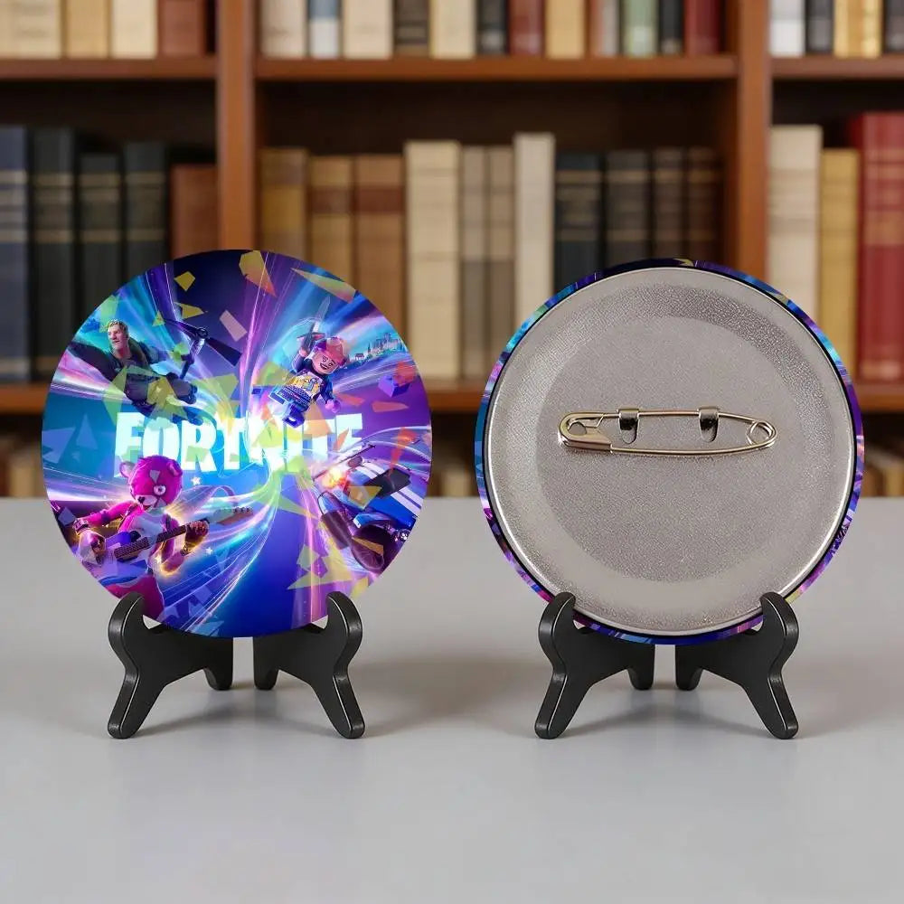 Game F-Fortnite Logo Printing For Laser Badges Pin On Backpack Clothes Hat Brooch Decoration Art Gifts