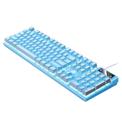 Wired USB Gaming Keyboard with Backlight, 104 Key Gamer Keyboard for Computer/Laptop/PC, Ergonomic Design, Office Gaming Accessory