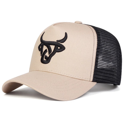 Unisex-baseball-verkkolippis, jossa on häränpää-brodeeraus, kevät-kesä, ulkoilu, säädettävä, vapaa-ajan hattu, isän hattu, aurinkosuoja