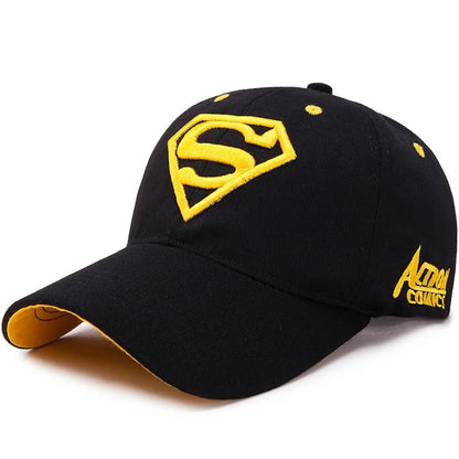 Street superhero embroidered duckbill cap with adjustable sun visor accessories, fashionable hip-hop fashion baseball cap