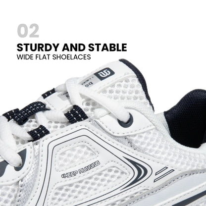 Baasploa Women Sports Shoes Outdoor Lightweight Breathable Jogging Sneakers Female Casual Mesh Anti-slip Lace Up Running Shoes