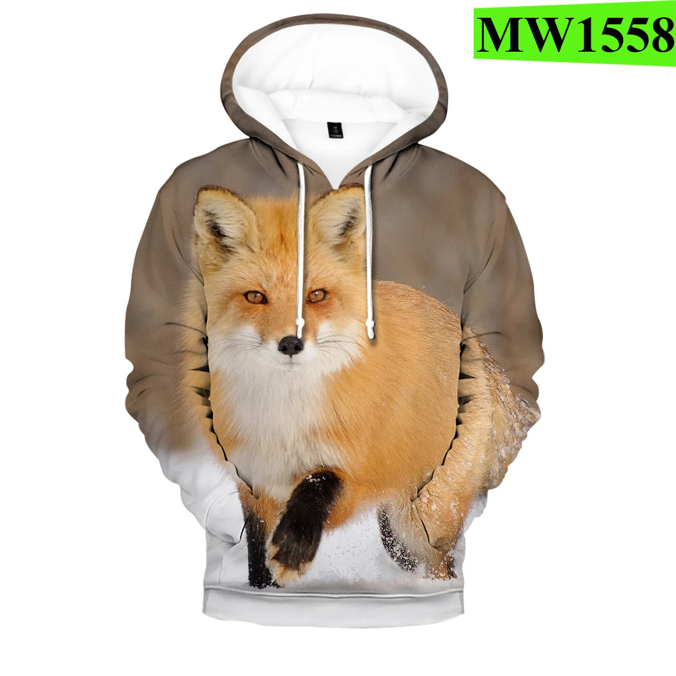 Popularne bluzy z kapturem i bluzy Hip Hop Novelty z wygodnym nowym nadrukiem 3D Fox, dla mężczyzn/kobiet, dorosłych/dzieci, casualowe bluzy wkładane przez głowę