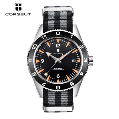 41MM Sapphire Glass 100m Waterproof Japan Automatic Luminous Men's Watch Nylon Strap