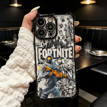 Beliebte FortniteS-Plating-Handyhülle für iPhone 17 17e 16e 16 15 14 13 12 11 Pro Max X XR XSMax 7 8 Mini Air Plus, stoßfest
