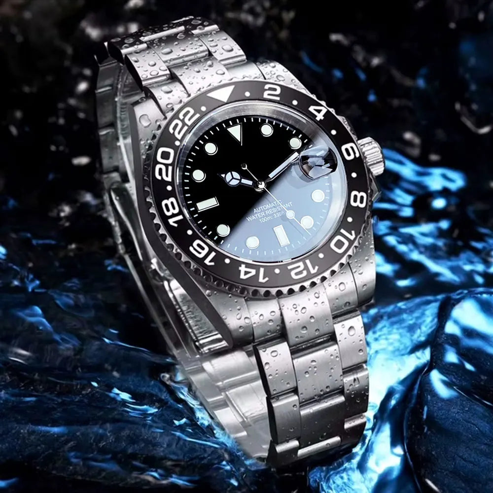 200m Waterproof Miyota8215 Automatic Men's Watch Diver Watches 40mm Mechanical Movement Luminous Jubilee Strap Glide Lock Buckle