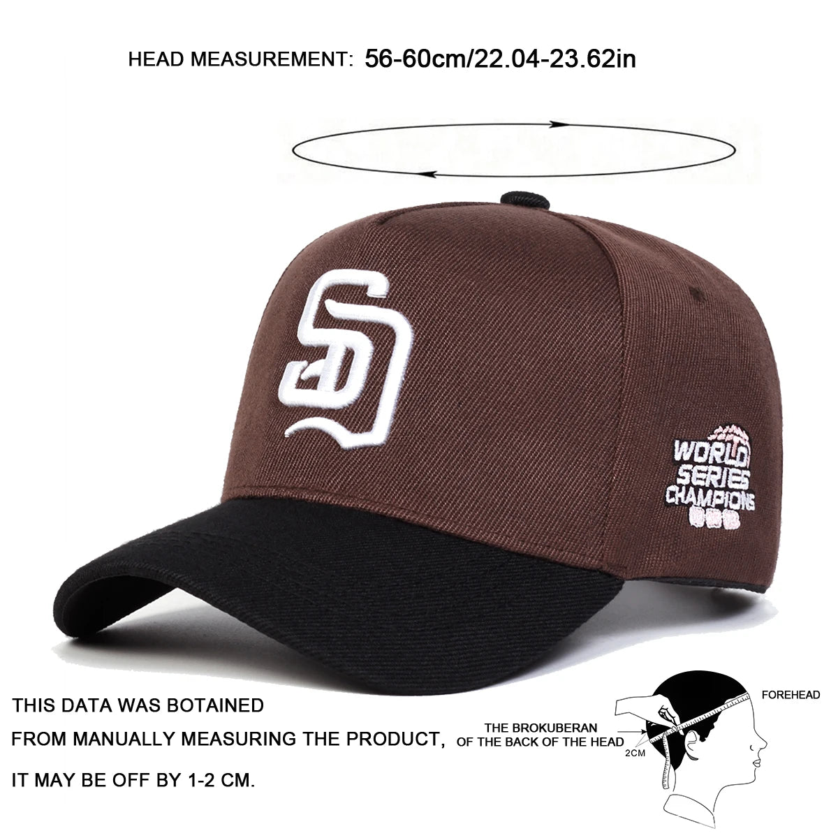 Cappellini da baseball unisex con ricamo di lettere SD, cappelli casual regolabili, cappelli da esterno per la protezione dal sole in primavera e in autunno