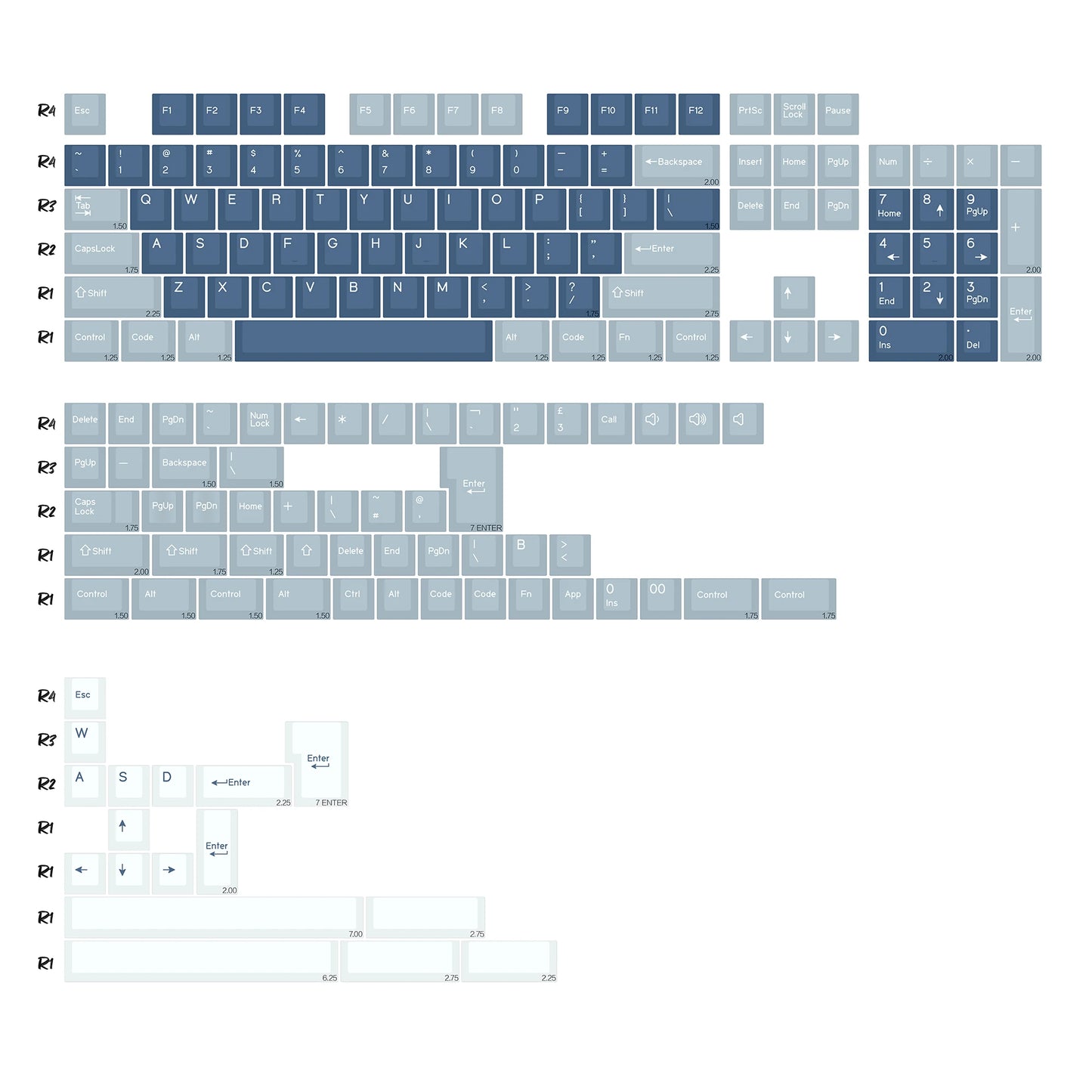 KBDiy GMK MarrsGreen Teclas Retro PBT ISO Double Shot Perfil Cherry para Teclado Mecânico Gaming com Switches MX