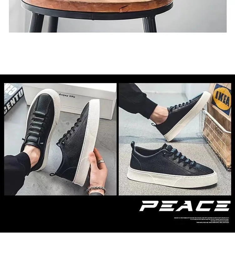 Pánske tenisky, voľnočasová obuv, pánske balerínky, Zapatillas Hombre, ľahká obuv z PU kože, priedušná obuv, pánska biela športová obuv, tenisky