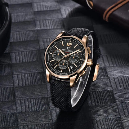 Pagani Design For Mens Watch Chronograph Japan Vk63 Sport Quartz Wristwatch Sapphire Date 100m Waterproof Reloj Hombr Masculino