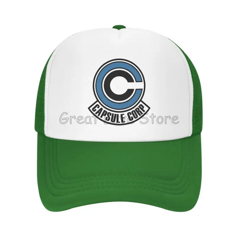Capsule Corp – czapki baseballowe z siateczką, unisex, czapki typu „trucker” w stylu hip-hopowym, czapki „dad hat” z motywami anime DBZ, czapki wyścigowe z regulacją, letnie czapki typu „trucker” i czapki typu „snapback”