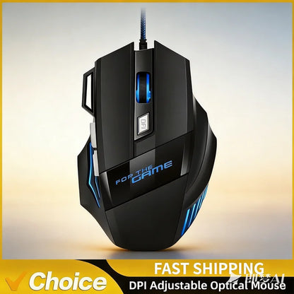 G6 USB žični gaming miš sa 7 tipki, kotačićem za pomicanje, podesivim optičkim senzorom 5500DPI i ergonomskim e-sports dizajnom za laptop, PC i Xiaomi