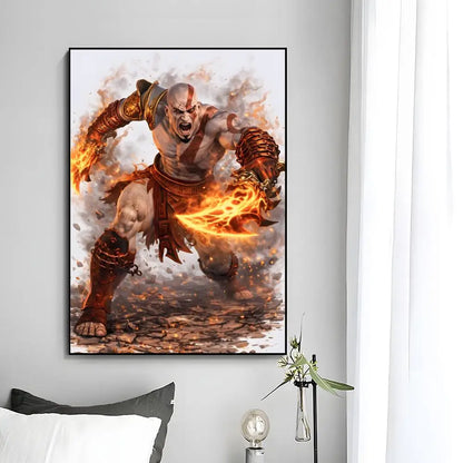 God Of War Poster Wall Art Print Decorative Mural Home Decor Gift Unframed