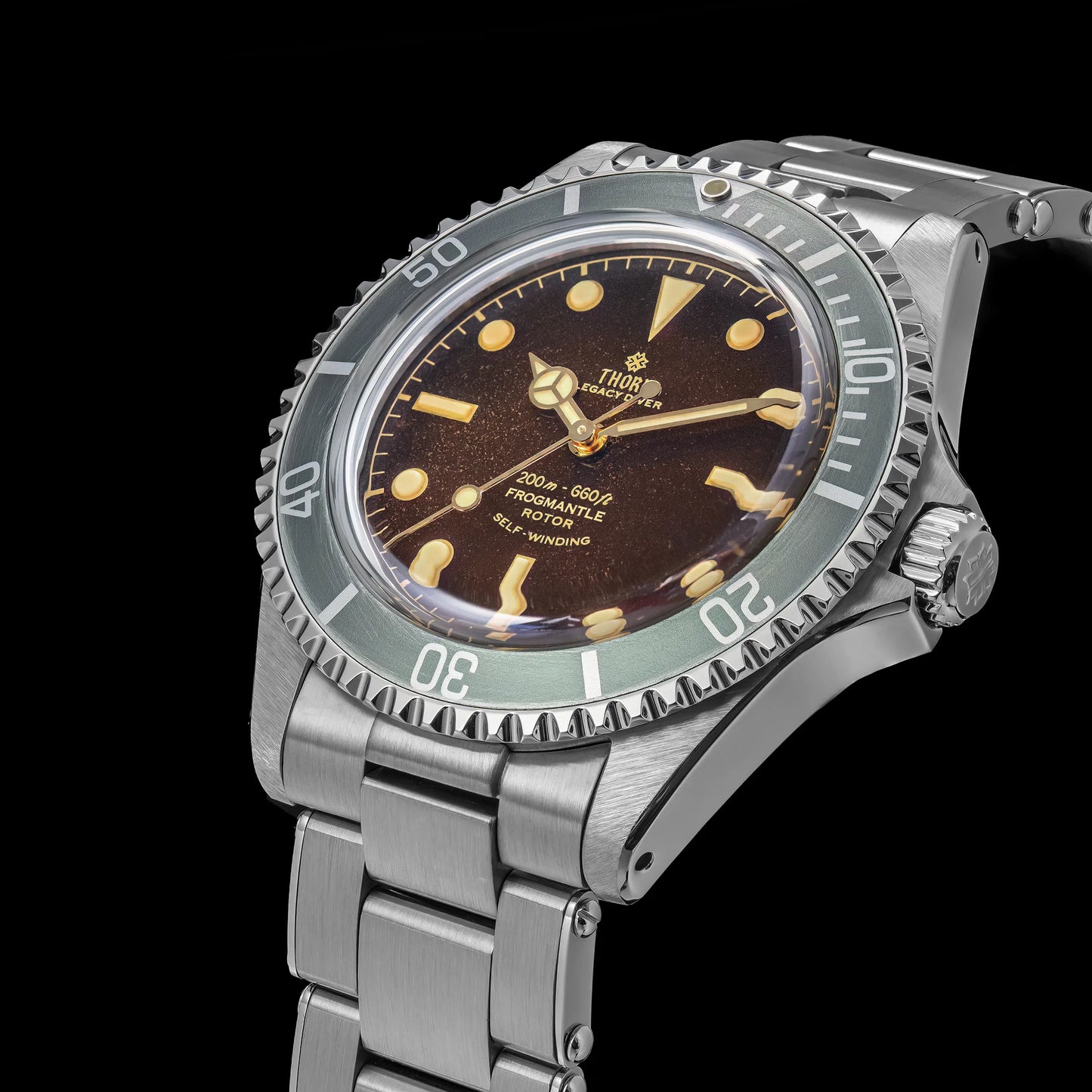 Thorn T023 V3 40mm Men Diving Watch PT5000 Automatic Movement Mechanical Vintage Watches 200m Water Resistance Sapphire