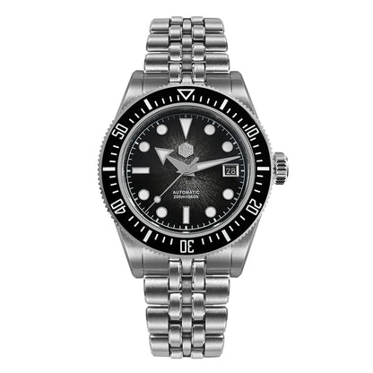San Martin 40mm Luxus-Taucheruhr für Herren, Miyota 9015, Sunburst-Emaille-Zifferblatt, automatische mechanische Armbanduhr, wasserdicht bis 200m, SN0148