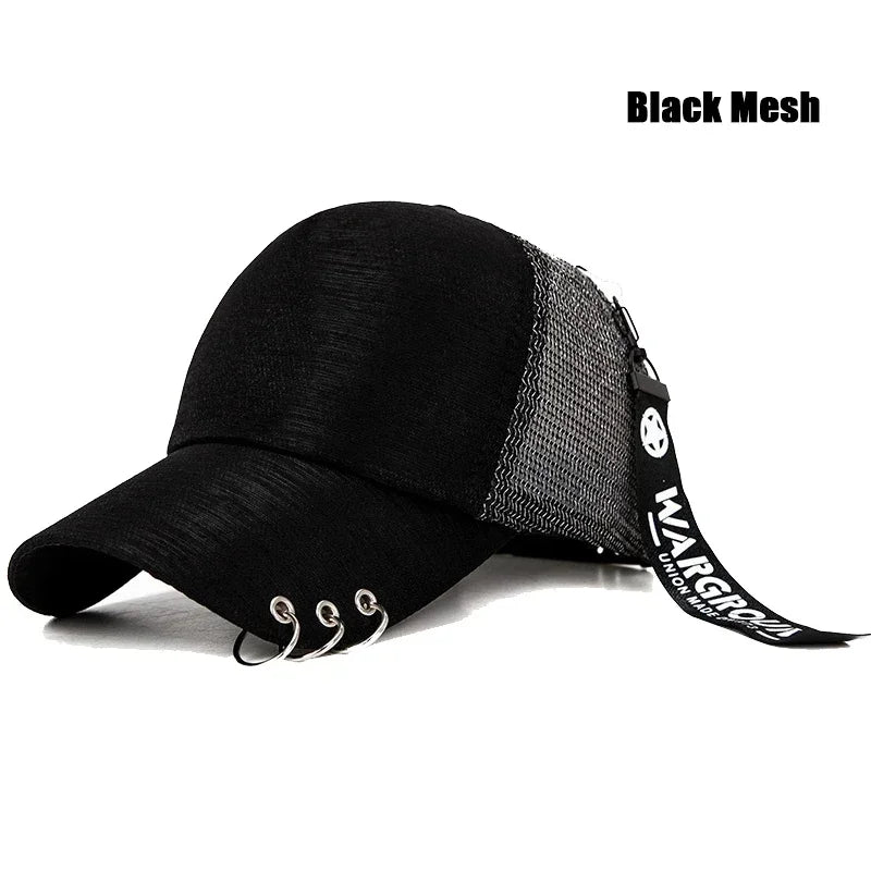 Personalisierte Baseballcap aus Metall mit klassischem Schirmdesign, leicht und atmungsaktiv! Vier Farben zur Auswahl