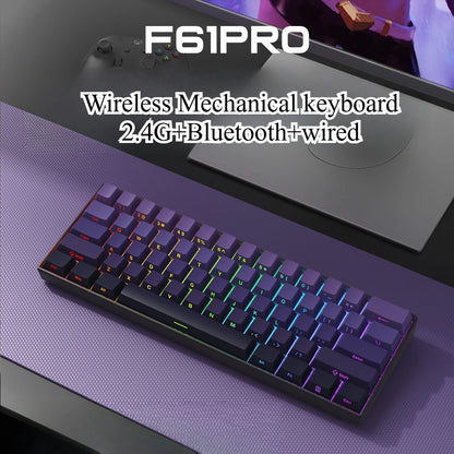 Bluetooth Wireless Mechanical Keyboards RGB Gamer Keyboard for Tablet Mechanical 60% iPad Backlit Mini USB Keyboard