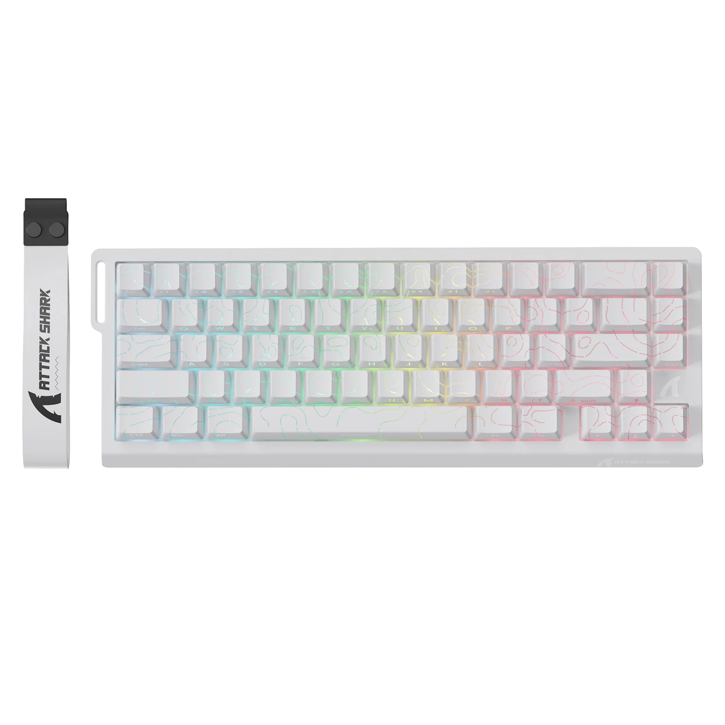 ATTACK SHARK X68PRO HE 60% Wireless Rapid Trigger Gaming Keyboard, Adjustable Actuation, 8K, Hall Effect Magnetic Switch, Tri-mode