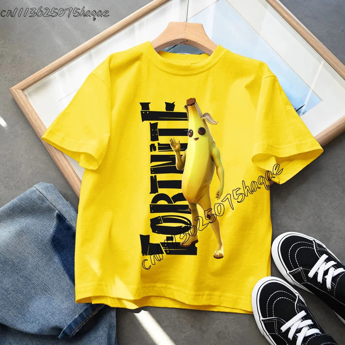 Summer Game Fortnited T-shirt Bottle Royale Birthday Tops Party Wear Boys Tee Fortnight Short Sleeve Cotton Kids Clothes
