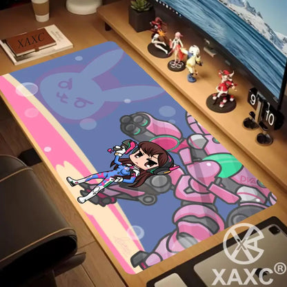Großes Overwatch-Mauspad Kawaii XXL PC-Computer-Schreibtischmatte Gamer-Büroteppich Tastatur-Tisch Gaming-Zubehör MousepadXAXC
