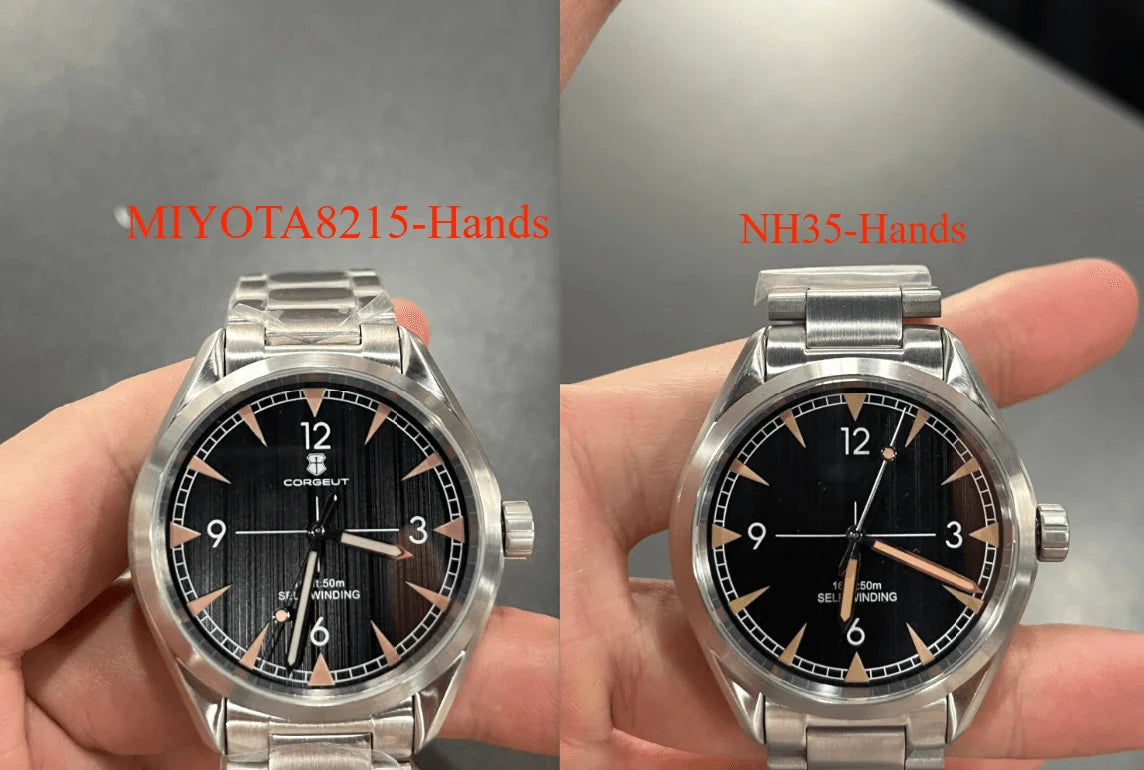 CORGEUT NH35/MIYOTA 8215 Watches Man Cattle Belt Automatic Mechanical Sapphire Glass Watches Fashion Casual Sports Watches