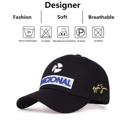 Unisex-Baseballcaps NACIONAL mit Buchstabenstickerei, verstellbare Outdoor-Freizeitmützen für Frühling und Herbst, Sonnenschutz-Sport- und Golfcaps