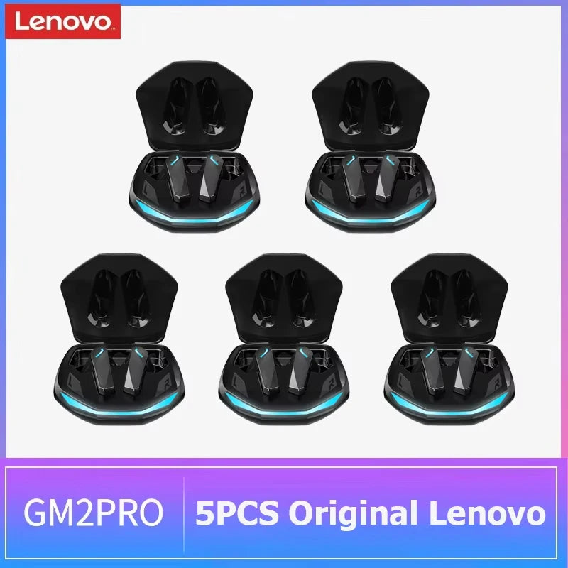 Auricolari wireless Lenovo GM2 Pro TWS Bluetooth 5.3 – Auricolari HD con controllo touch e microfono, cuffie sportive impermeabili
