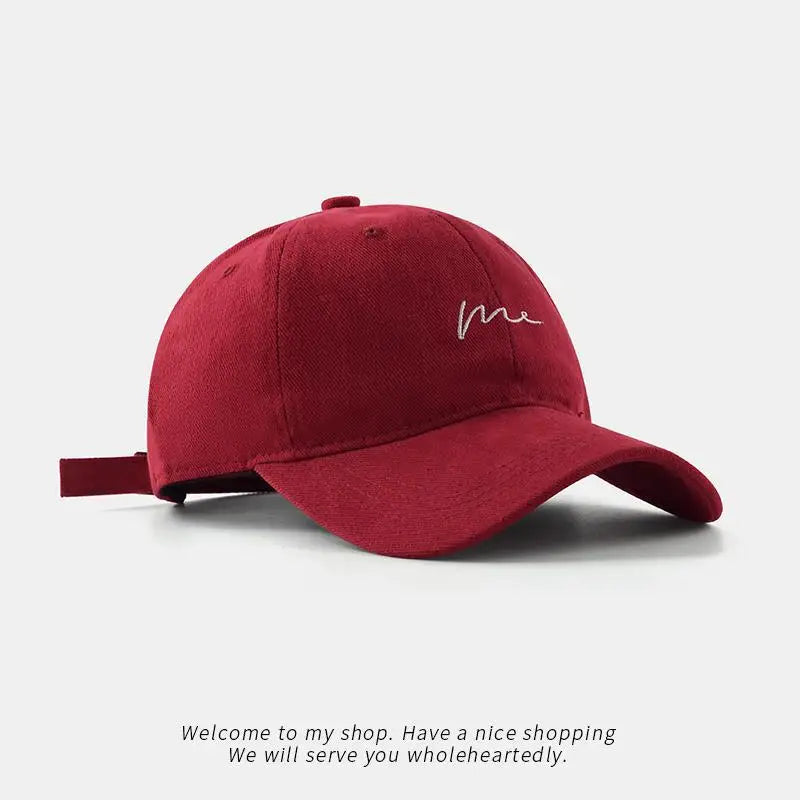Simple wave embroidered baseball cap, versatile for daily leisure and travel, sun protection duckbill cap