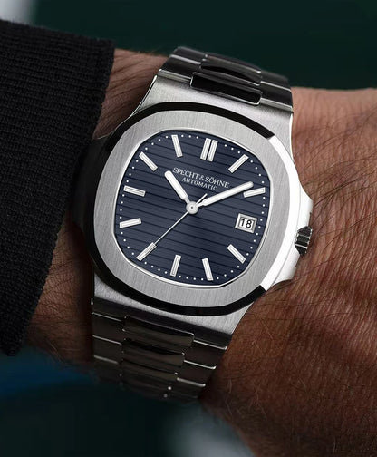 Specht&Sohne 2025 Nuovo Orologio Classico di Lusso da Uomo Automatico in Acciaio Inossidabile con Zaffiro 8215, Orologio da Polso Meccanico