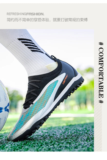 New Men's Football Boots Outdoor Cleats Breathable Adult Non-Slip Soccer Shoes Sport Long Spikes Training Boys Match Comfortable