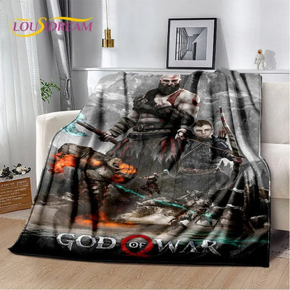29 Style Kratos God of War Games Cartoon Blanket,Soft Throw Blanket for Home Bedroom Bed Sofa Picnic Travel Office Cover Gifts