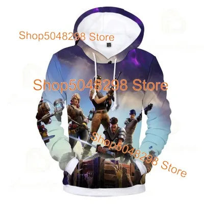 Sweatshirt com Capuz para Homem, Mulher e Criança The Nite Victory — Roupa Infantil Battle Royale, Sweatshirt para Rapazes e Raparigas, Tops Hero para Adolescentes