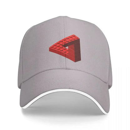 New Escher Toy Bricks - Red Cap Fashion Casual Baseball Caps Adjustable Hat Summer Unisex Baseball Hats Customizable Polychromat