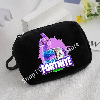 Fortnites Boys Girls Plush Coin Purse Cute Fashion Portable Wallet Cartoon Anime ID Card Storage Bag Children Birthday Gifts