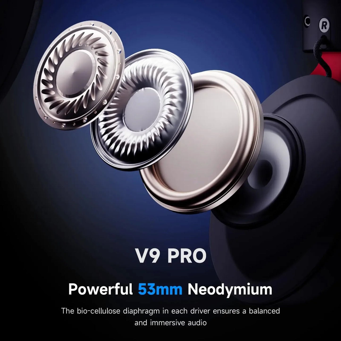 MCHOSE V9 Pro Gaming Wireless Headset 7.1 Surround Sound Headphones Noise Canceling Mic Low Latency Lightweight for PS5 PC SWITCH