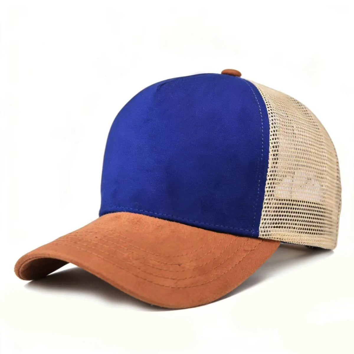 Șapcă de baseball din plasă de vară pentru femei și bărbați, șapcă din piele de căprioară uni, cu patch și închidere snapback, casual, respirabilă, unisex, de stradă, hip-hop, șepci de camionagiu