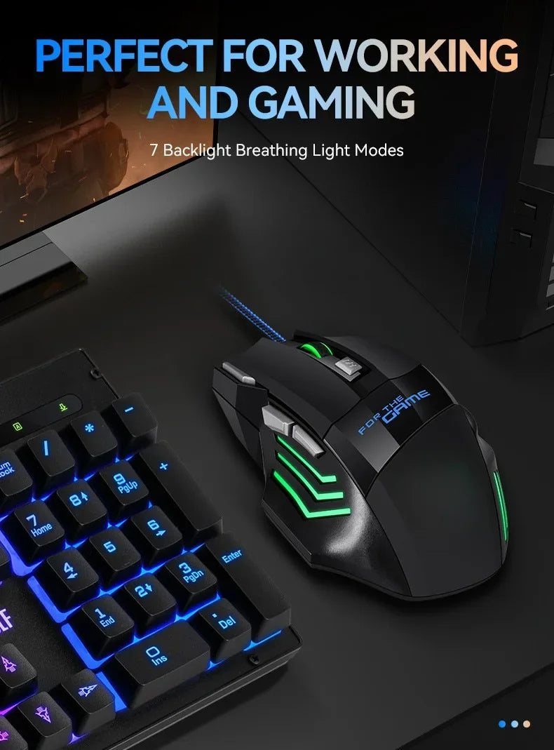 G6 USB žični gaming miš sa 7 tipki, kotačićem za pomicanje, podesivim optičkim senzorom 5500DPI i ergonomskim e-sports dizajnom za laptop, PC i Xiaomi